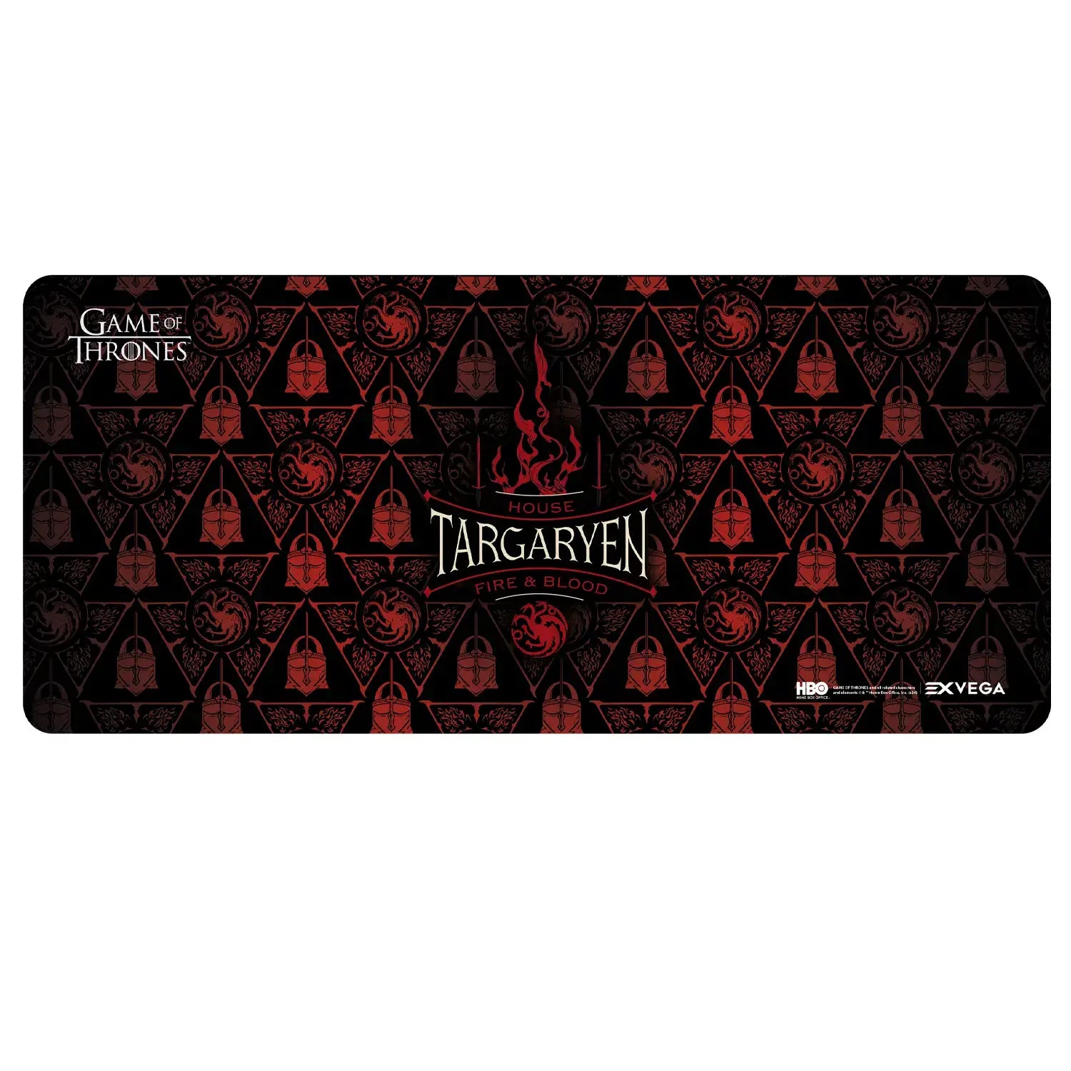 EXVEGA Game of Thrones House Targaryen Fire and Blood XXL Mouse Pad 90×40 - EXVEGA