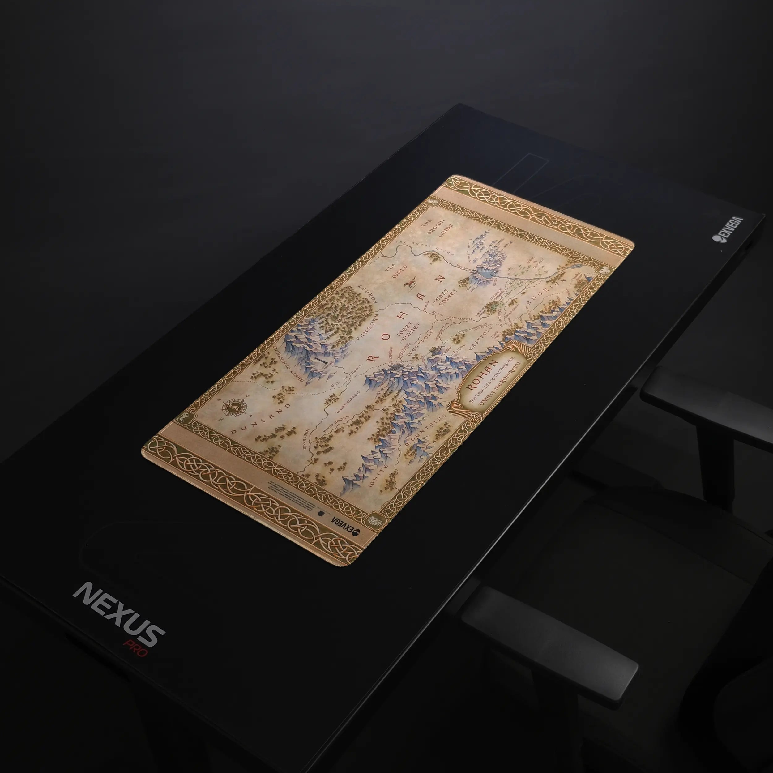EXVEGA The Lord of the Rings War of the Rohirrim Maps Licensed XXL Mouse Pad 90×40 - EXVEGA