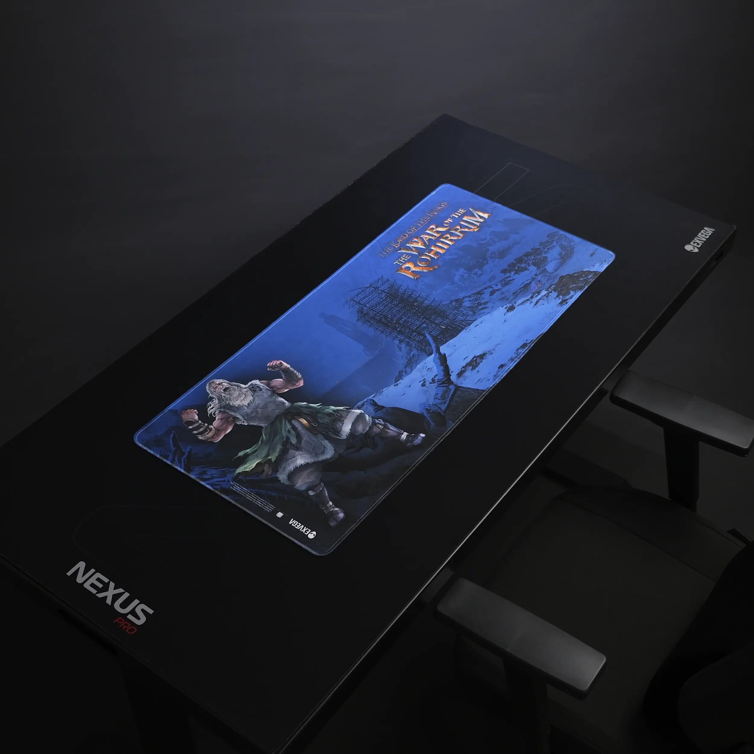 EXVEGA The Lord of the Rings War of the Rohirrim Helm Hammerhand Licensed XXL Mouse Pad 90×40 - EXVEGA