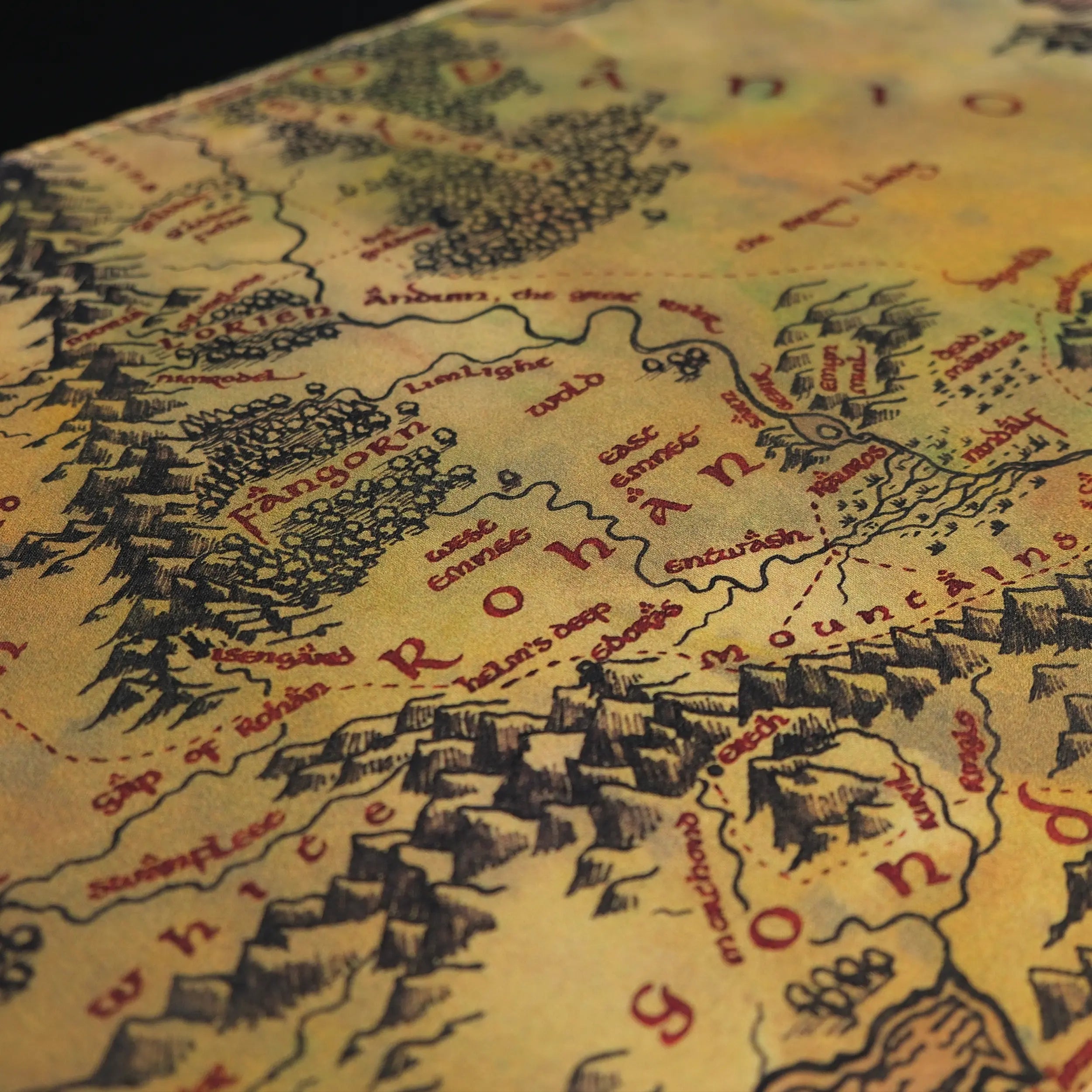 EXVEGA The Lord of the Rings Middle-earth Map Licensed XXL Mouse Pad 90×40 - EXVEGA