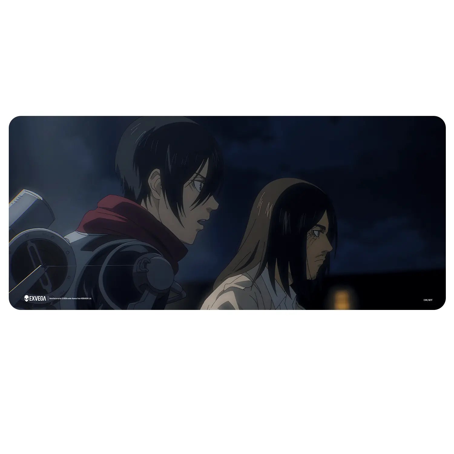 EXVEGA Attack on Titan Eren & Mikasa XXL Mouse Pad 90×40 - EXVEGA